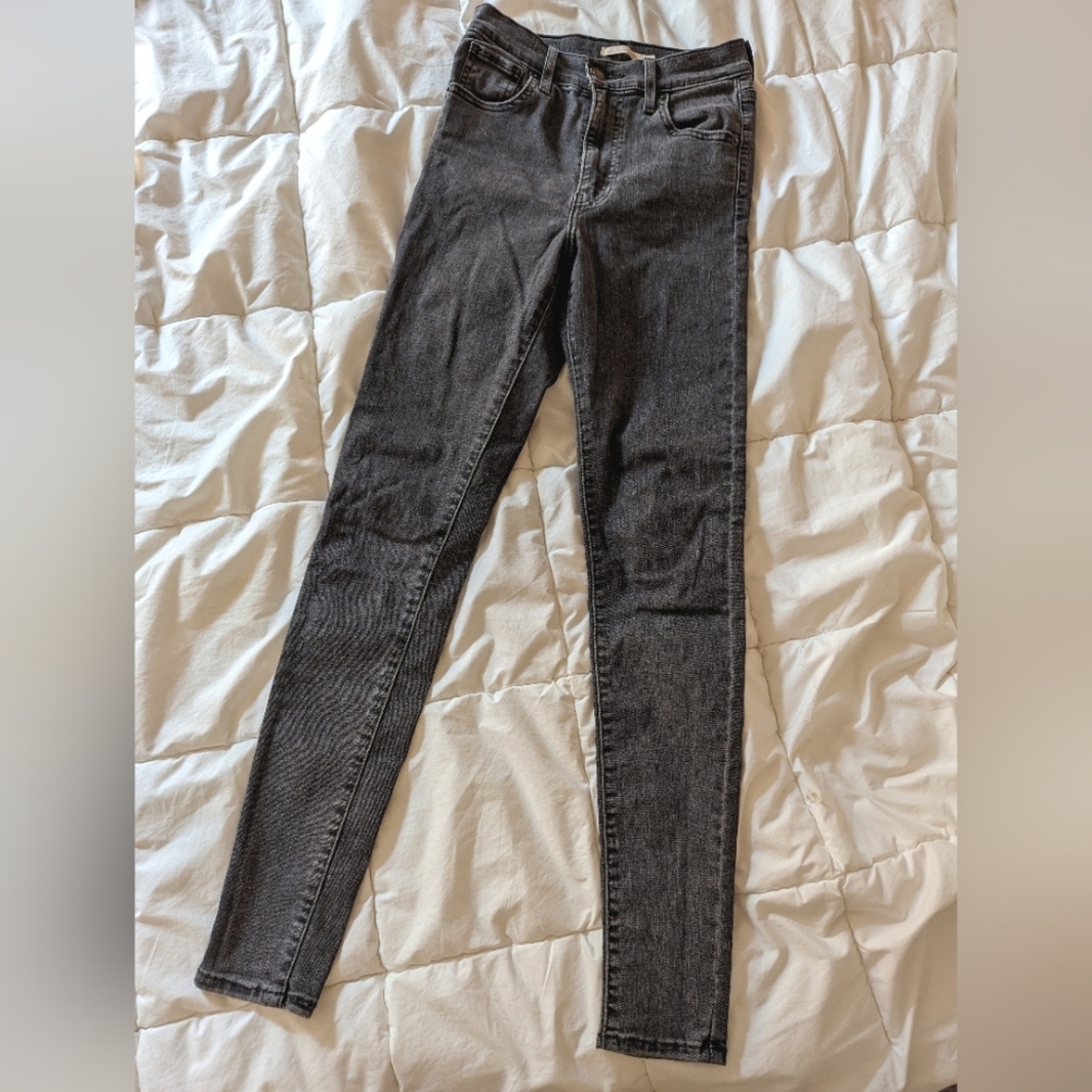 Levi's Mile High Skinny Grey Jeans Size 26